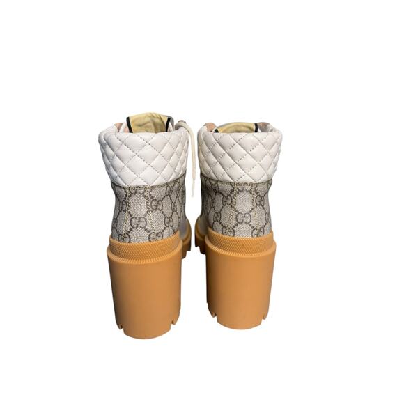 Gucci NIB GG Supreme Combat Boots in White Size 40.5 - Picture 5 of 16